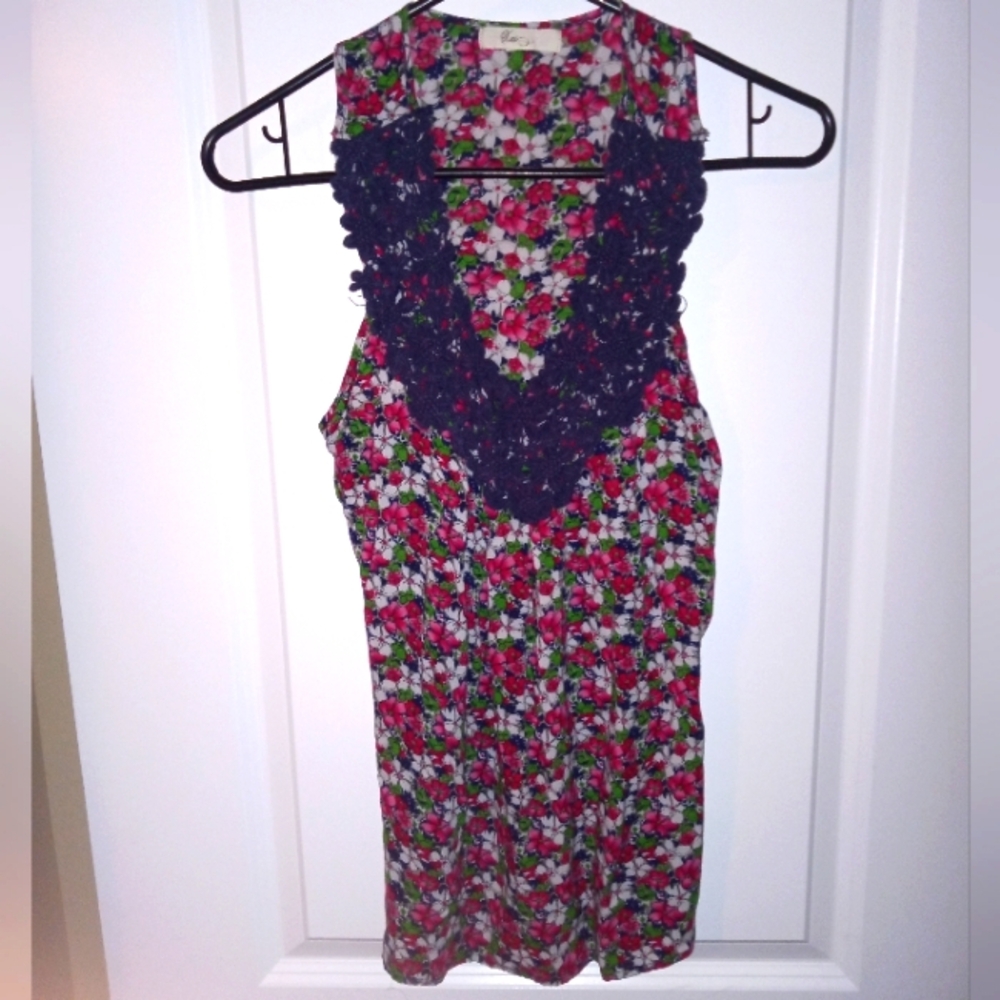 KAI floral crochet top